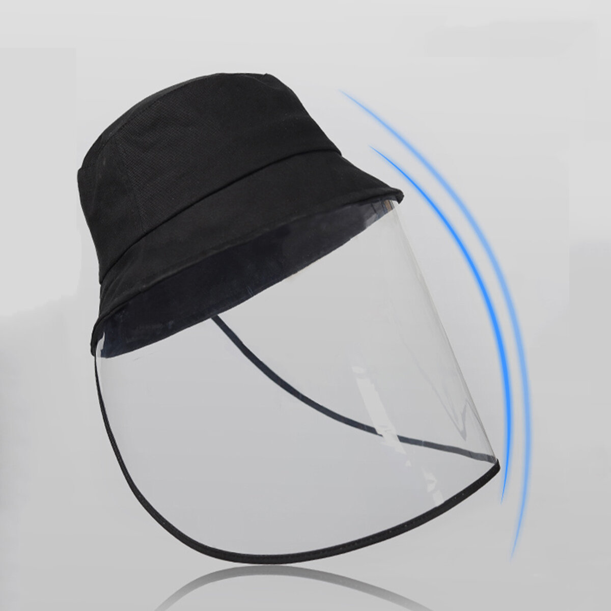 PVC Foldable Protective Mask Caps Anti-Fog Saliva Dust Droplet Full Face Fisherman Hats