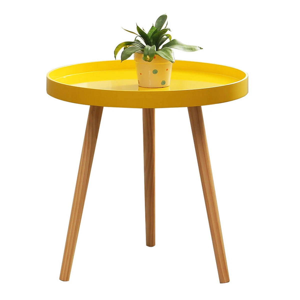 38 50cm Round Side Table Tray Small End Table Coffee Tea Table Indoor Outdoor Storage Table for Home Office