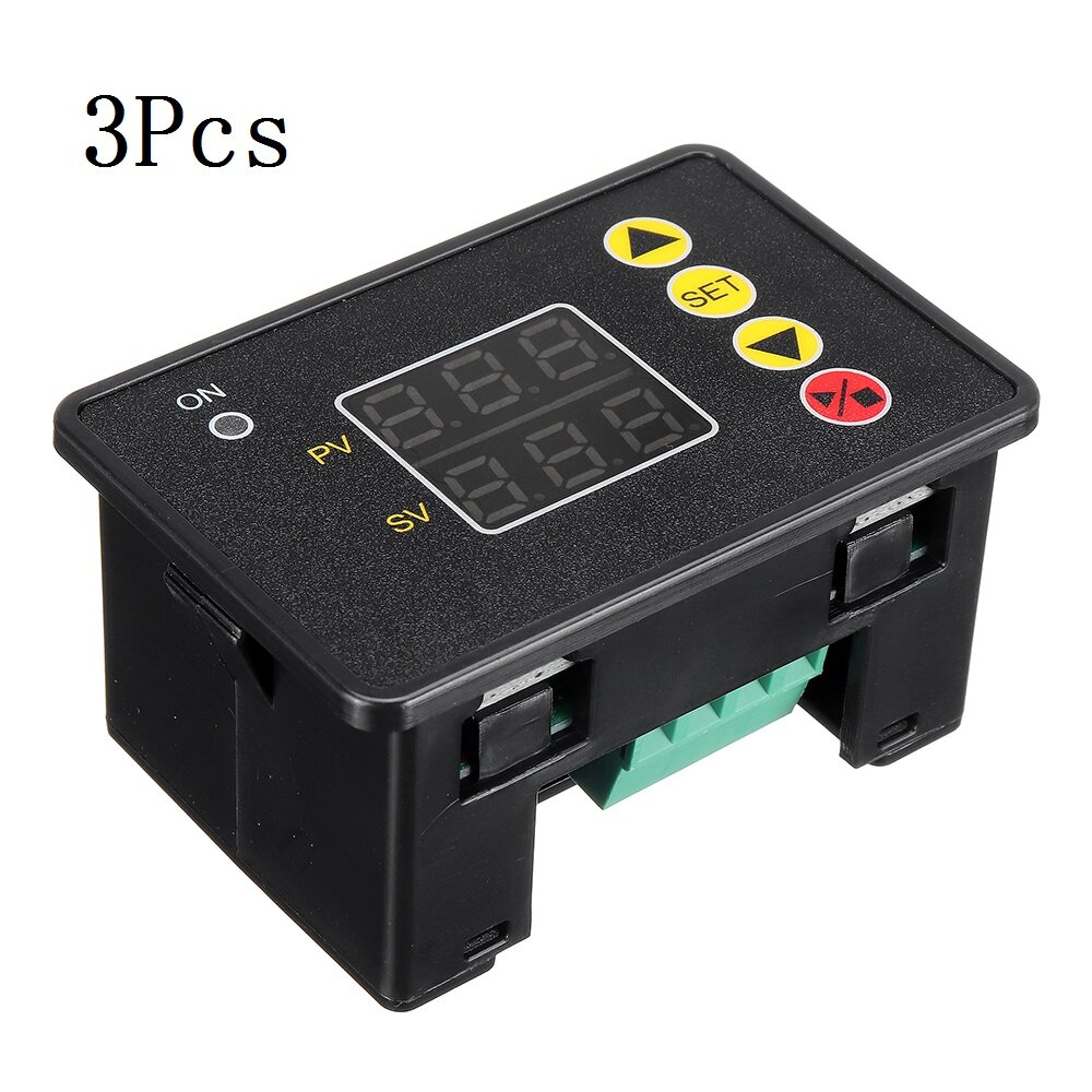 

3Pcs T2310 AC110V 220V Programmable Digital Time Delay Switch Relay T2310 Normally Open Timer Control Module 0-999S/Min/