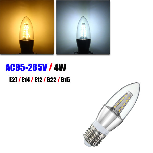 Image of E27 E14 E12 B22 B15 4W 25 SMD 2835 LED Warm Wei Wei Candle-Light-Lampen-Birne AC85-265V