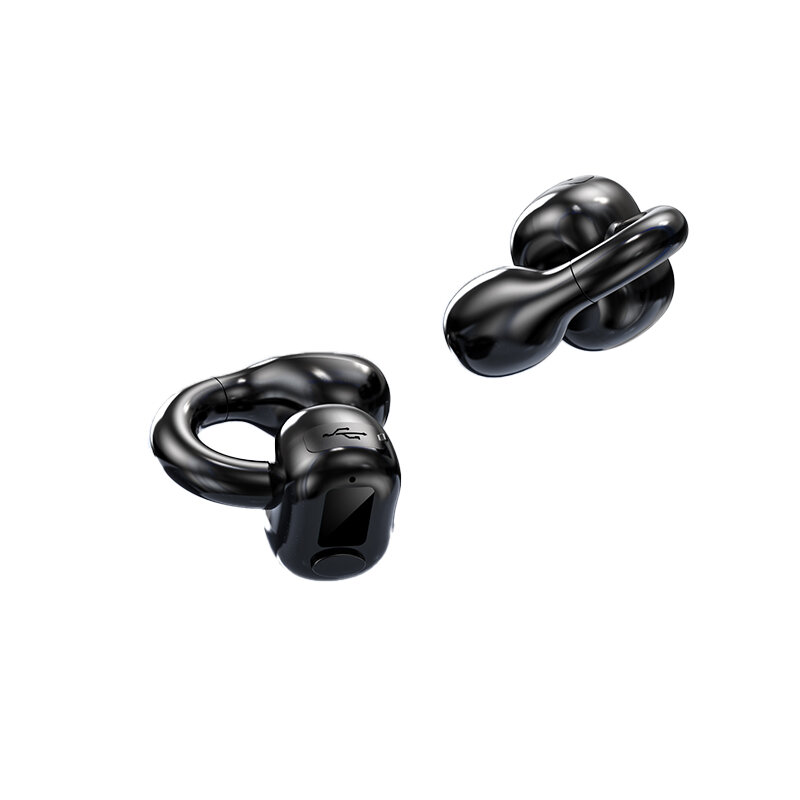 

M10 TWS bluetooth 5.3 Earphone HiFi Stereo 360° Flexible IPX5 Waterproof Digital Display Clip-on Sports Headphone