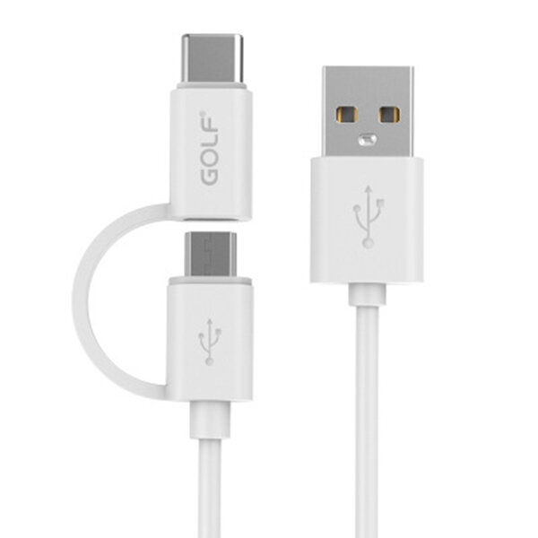 

Golf 2 in 1 Micro USB Type C Fast Charging Cable 1m For Oneplus 5t 6 Mi A1 Note 4x S8