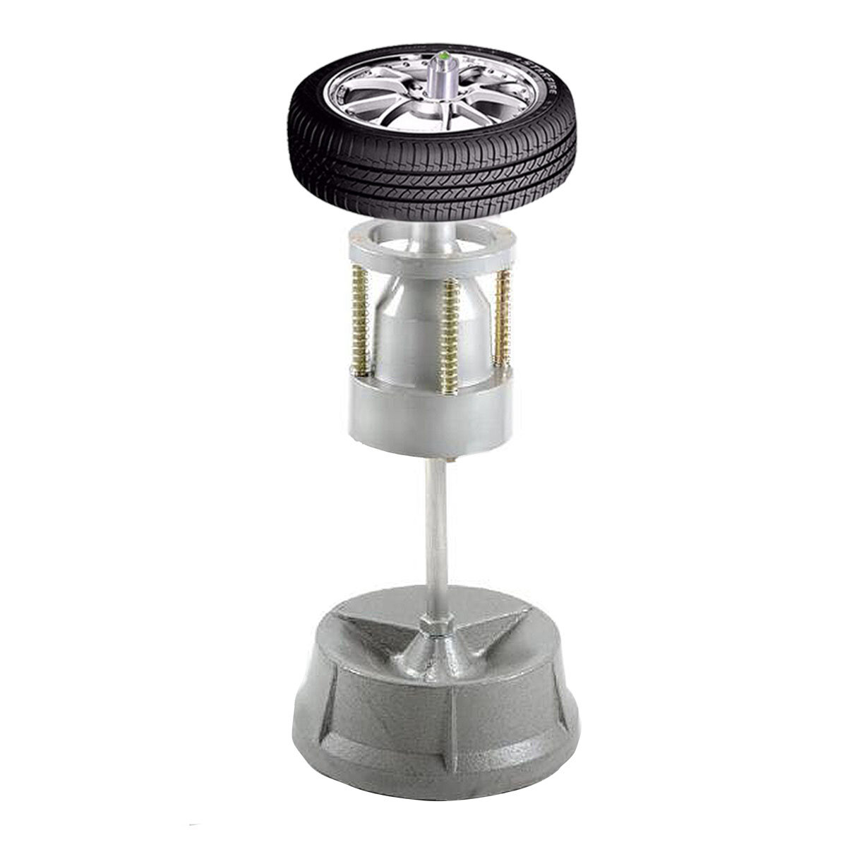 

Portable Hub Wheel Tire Balancer With Bubble Level Heavy Duty Rim Mini Auto Truck Tyre Balancing Machine Sliver