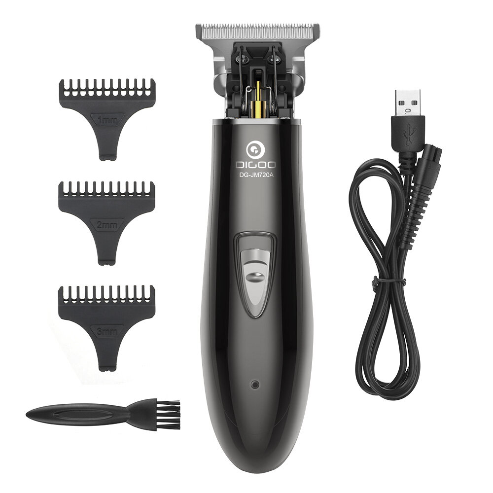 

DIGOO DG-JM720A Cordless Electric Hair Trimmer 900mAh USB Rechargeable Hair Clipper Haircut Machine + 3 Limit Combs