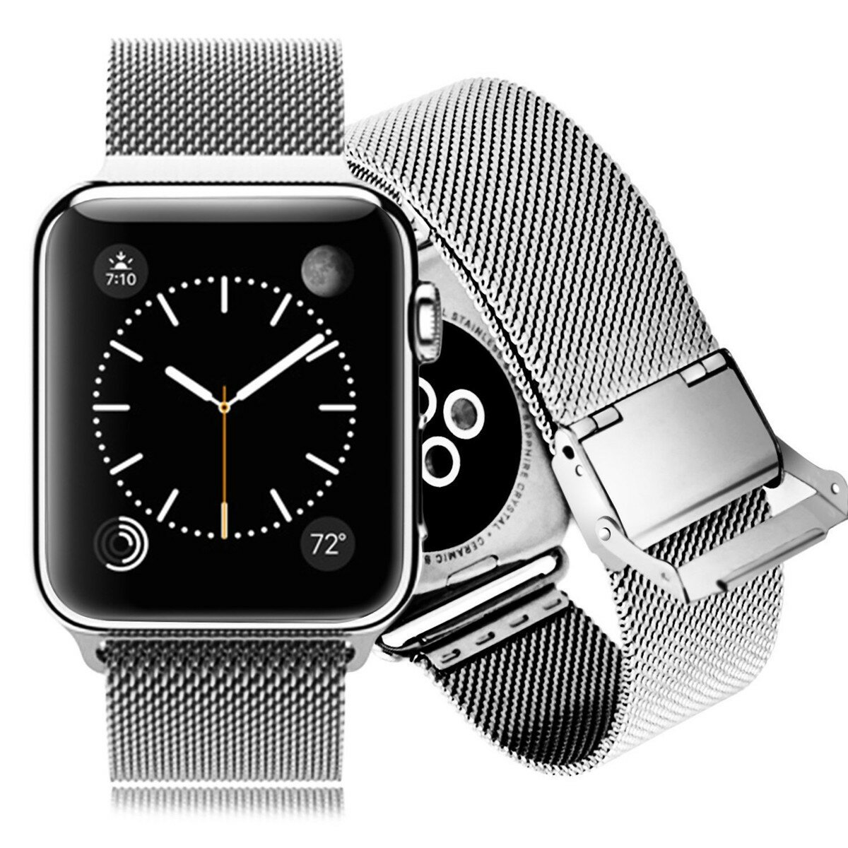 Buckle Stainless Steel Smart Watch Band Replacement Strap for Apple Watch 38MM