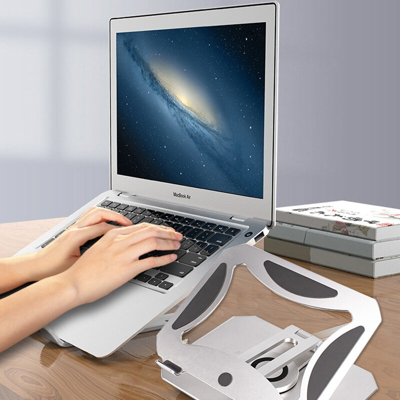 Boneruy Laptop Beugel Stand Warmteafvoer Houder Aluminium 360 ? Roterende Notebook Stand Koeling Beu