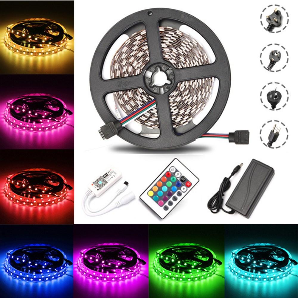 5M 60W SMD5050 Non-waterproof RGB LED Strip Light + WiFi Controller + Remote Control + Adapter DC12V Christmas Decoratio