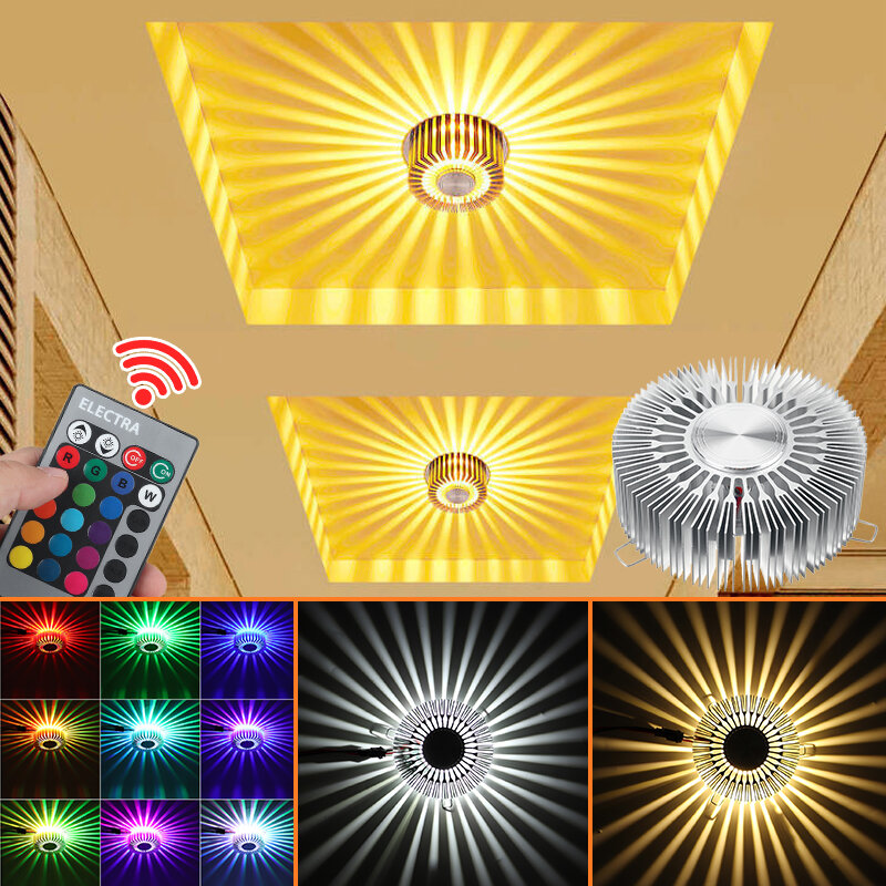 

3W Modern LED Wall Lamp Sunflower Ceiling Light Indoor Sconce Lighting Hallway Aisle Fixture Decor AC 85-265V