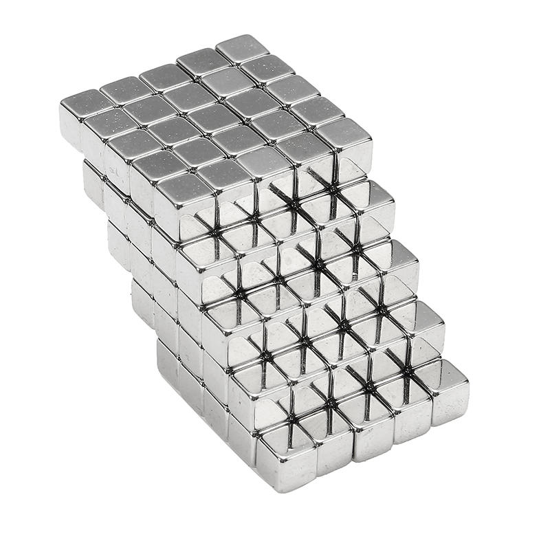 3/4/5ミリメートル125ピース磁気玩具Cube錫ボックスマグネットボールマジックスクエア3dパズルのおもちゃギフトの装飾 от Banggood WW