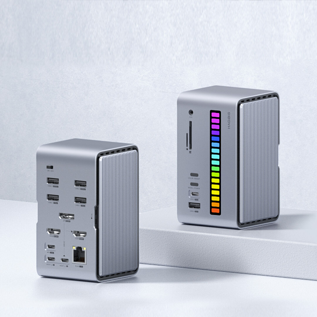 Hagibis U100Pro RGB Strip Light USB C Docking Station za $128.99 / ~519zł