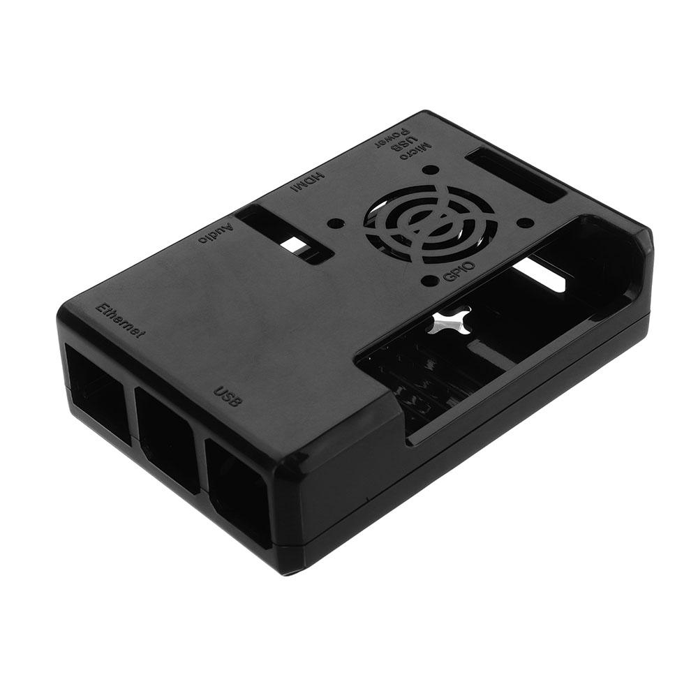 Zwart ABS Exclouse-koffer met ventilatiegat voor Raspberry PI 3 Model B+