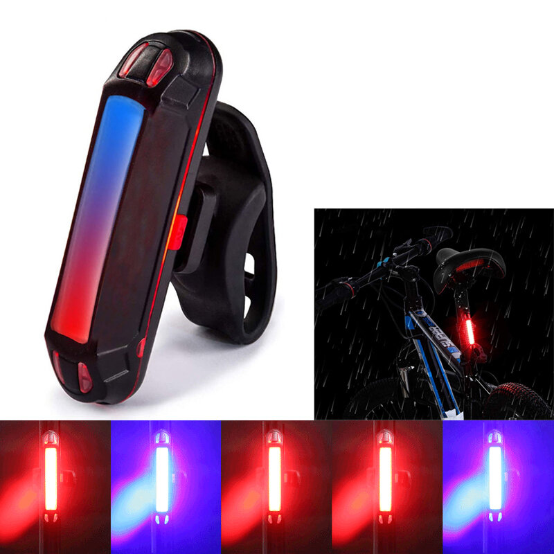 

XANES® Bike Taillight 6 Modes USB Rechargeable LED Highlight Bicycle Rear Light IPX-5 Waterproof Safety Warning Flashing