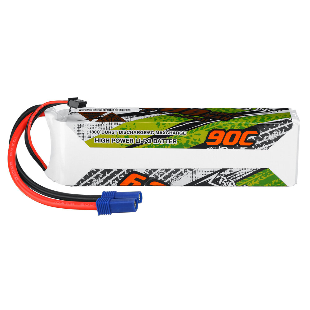 CNHL Racing Series 11.1V 6200mAh 90C 3S Lipo Battery EC5 Plug for RC Car