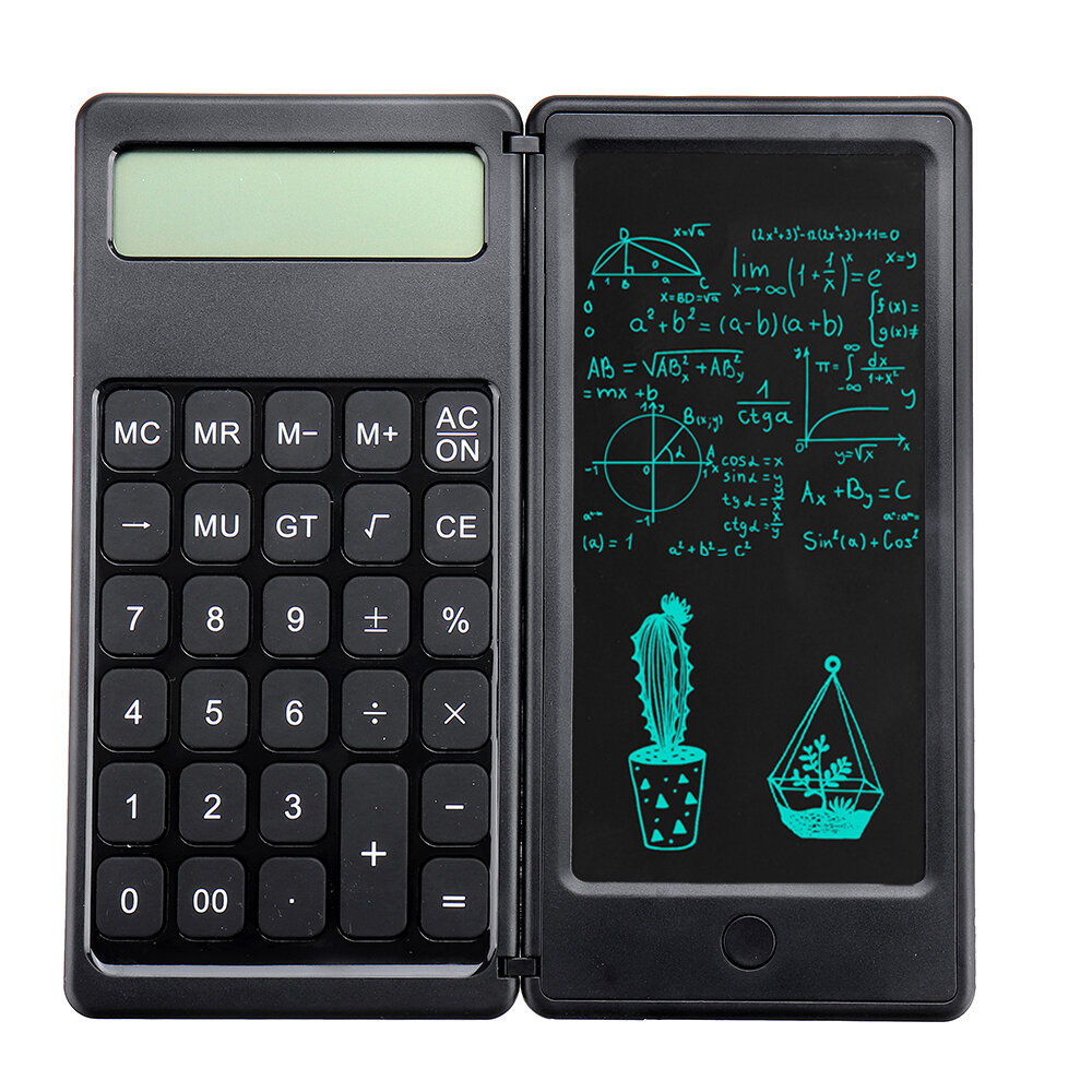 [Highlight Version] Gideatech 12 Digits Display Desktop Calculator with 6 Inch LCD Writing Tablet Foldable Repeated Writ
