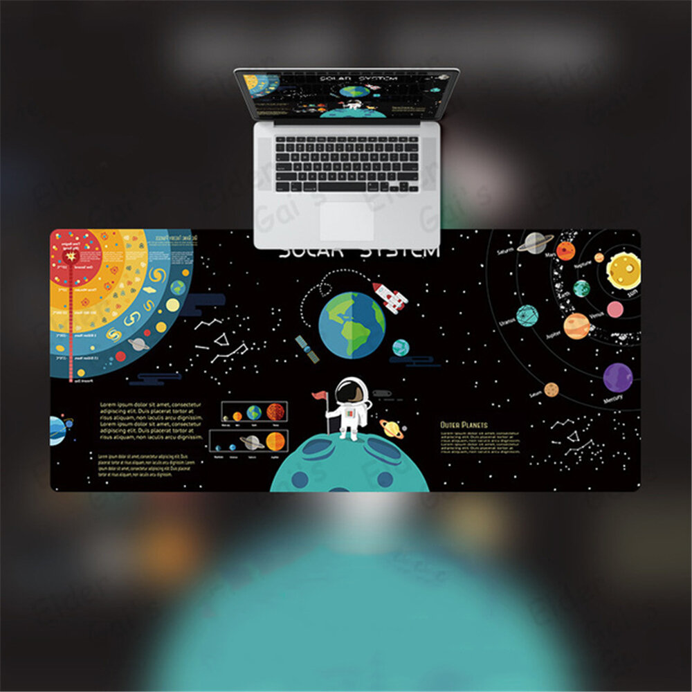 Space Planet Mouse Pad Laptop Large Gaming Mouse Mat High Quality Print Lock Edge Design Keyboard De