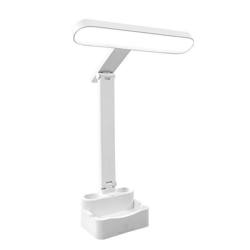 USB Charging LED Desk Lamp 3 Color Temperatures Brightness Adjustable Bedside Reading Pen Holder Table Lamp for Student