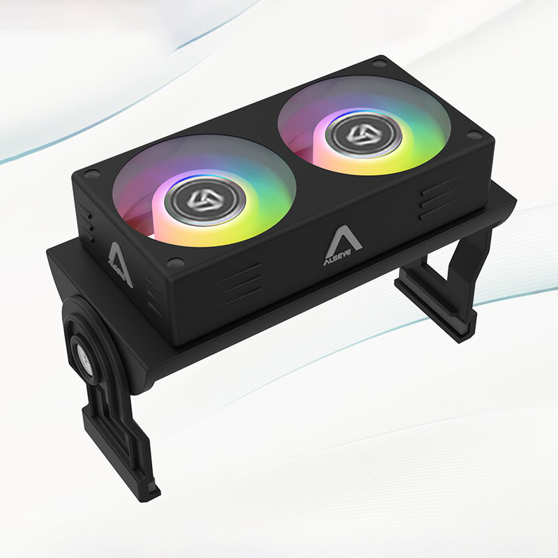 ALSEYE RAM Cooler Cooling Fan RGB Ram Memory Cooler with Dual 60mm Fan PWM 1200-2000RPM Radiator for DDR2/3/4/5 Cooling