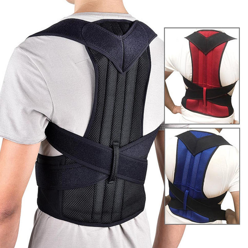 Back Support Protection Back Shoulder Posture Pain Relief Corrector Belt Strap Reinforcement Orthosis Support Fixation B