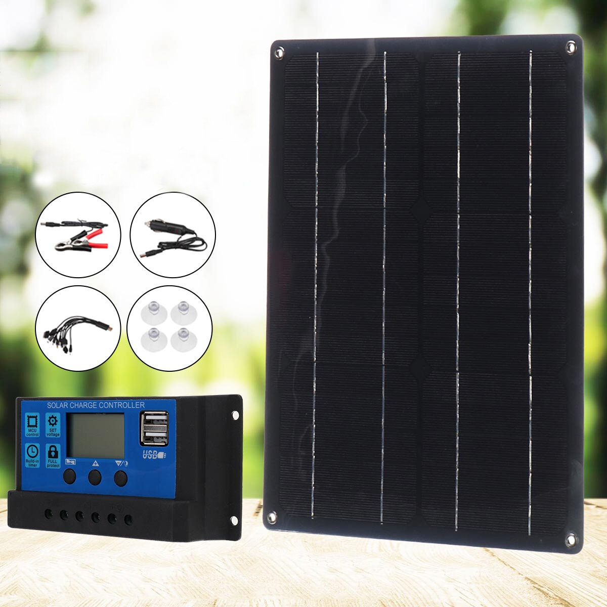 20W Solar Panel with Controller Foldable Rechargeable Portable Solar Panel for Outdoor Camping Mountaineering