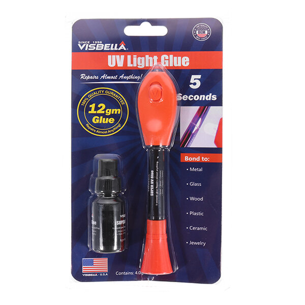 Visbella Universal 5 Seconds Fix UV Light Glue Plastic Welding Glue Quickly Seal 