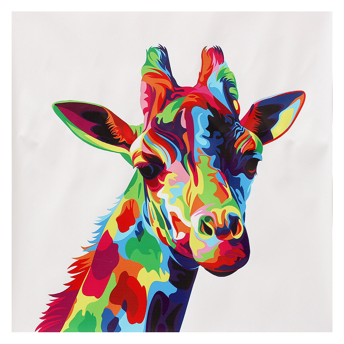 

Frameless Wall Decorative Paintings Color Giraffe Canvas Print Art Pictures Wall Hanging Decor for Home Office