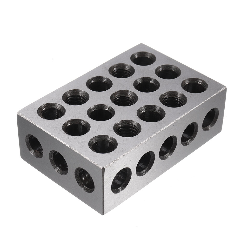 Machifit 2pcs 25x50x75mm Blocks 23 Holes Parallel Clamping Block Lathe Tools Precision 0.005mm