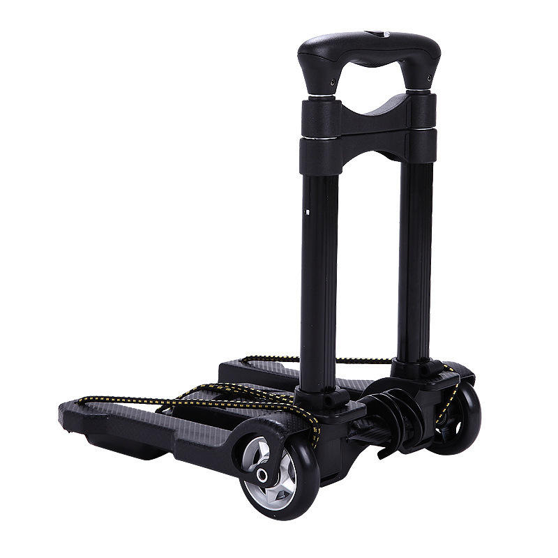 IPRee® Składany mały wózek ciągniony, przenośny wózek na kemping i bagaż, regulowany wózek na zakupy.