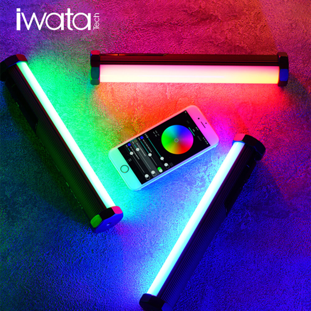 

IWATA Master S 2000K-10000K Mini RGB LED Tube Light Handheld Smartphone APP Remote Control Live Photo Fill Lamp Portable