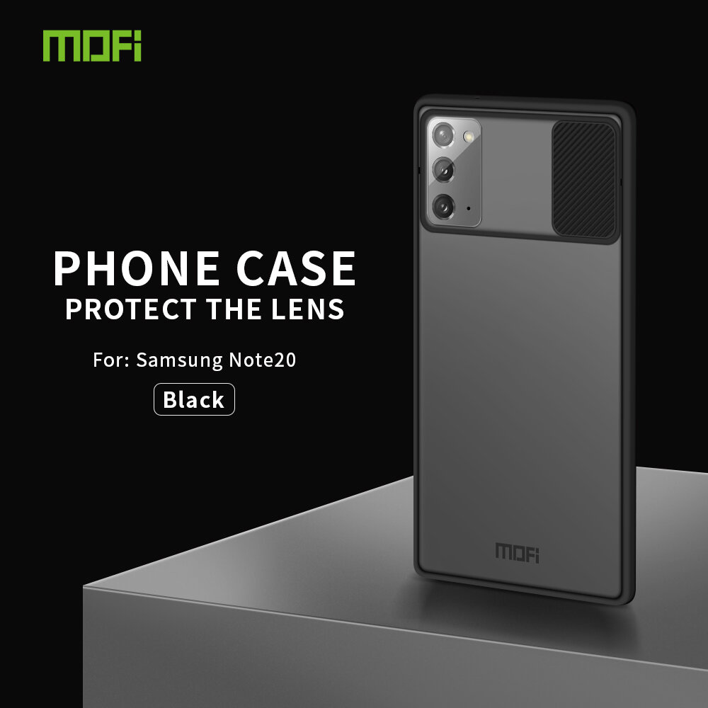 

MOFI Anti-Hacker Peeping Slide Lens Cover Shockproof Anti-scratch Translucent Matte Silicone Protective Case for Samsung