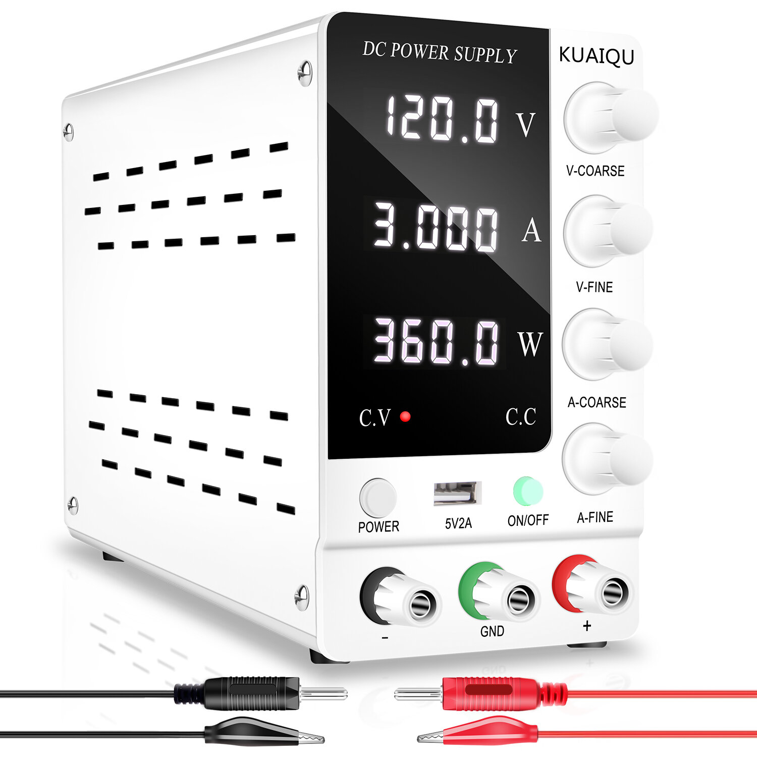

KUAIQU SPS-C1203 USB 120V 3A Adjustable DC Laboratory Power Supply Bench Source Digital Voltage Regulator Stabilizer