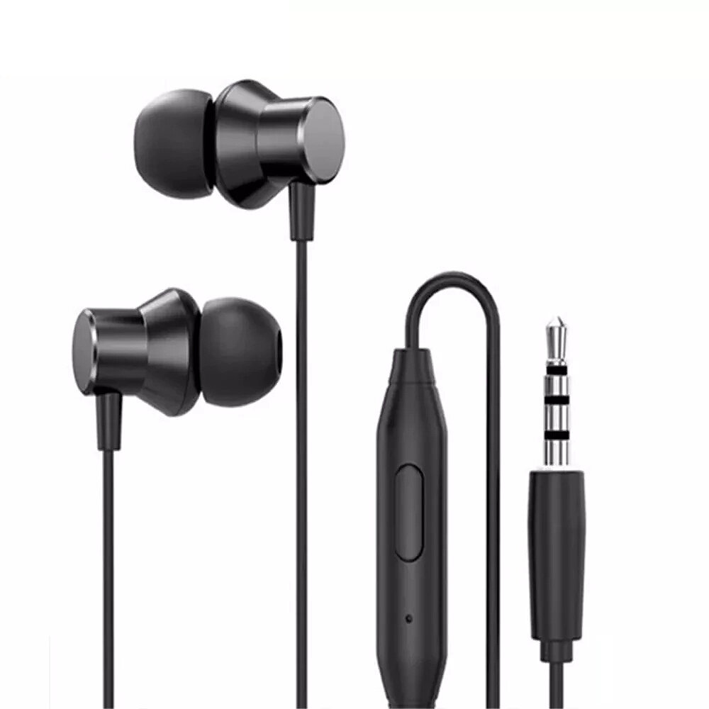 Lenovo HF310 3.5mm Wired Earphone Dual Dynamic DriverHiFi Stereo Touch Control Noise Cancelling HD Calls 12g Lightweight Sports Headset for Phone Tablet PC