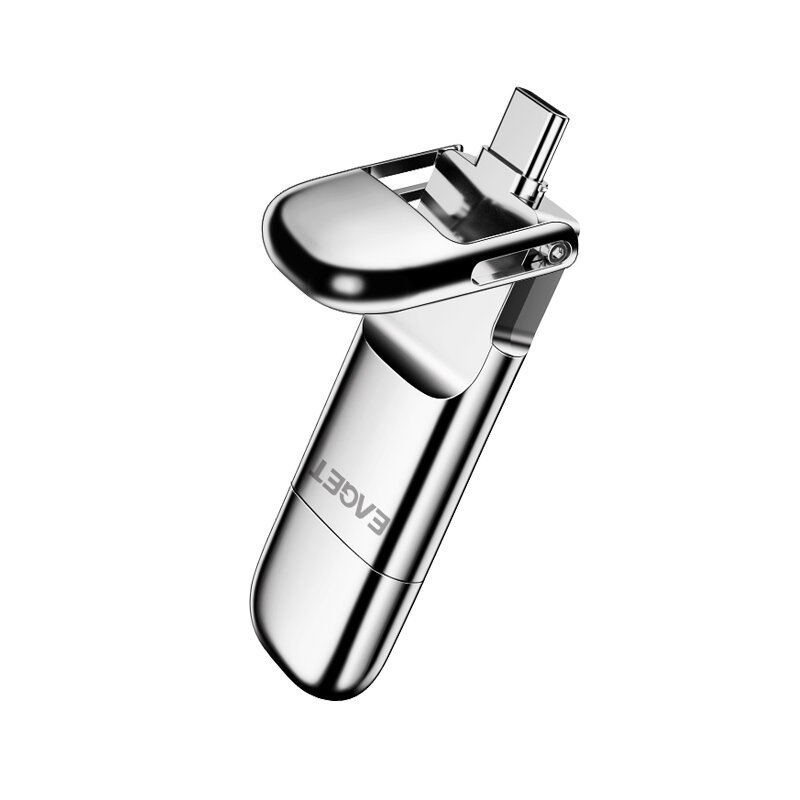 Eaget Solid State Encryptie USB Flash Drive SU10 USB3.1 GEN2 Type-C 2 In 1 Pendrive USB Schijf Plug 
