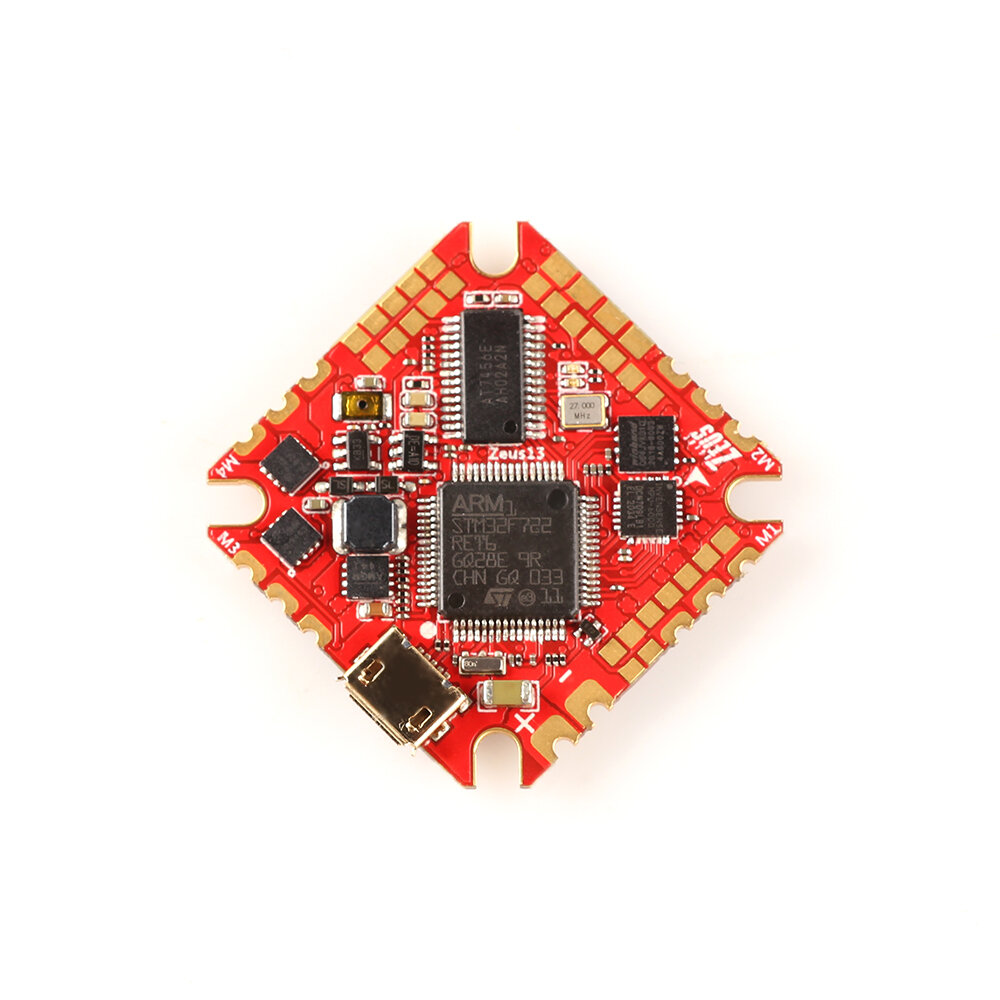 

25.5x25.5mm HGLRC Zeus13 AIO 3-6S F722 F7 OSD Flight Controller with 5V 10V BEC Output Integrated w/ 13A BL_S 4in1 ESC C
