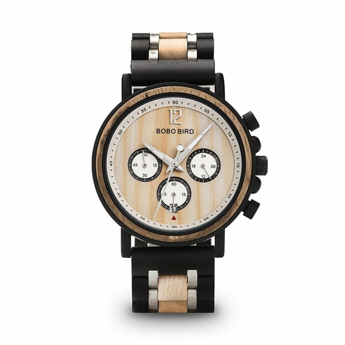 BOBO BIRD NS18 Fashionable Wooden Wrist Watch Date Display Quartz Watches