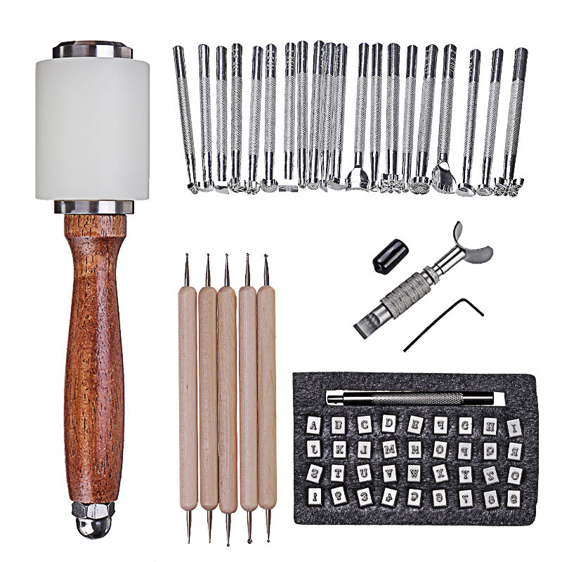 

28Pcs DIY Professional Leather Craft Working Tools Kit for Hand Sewing Tools