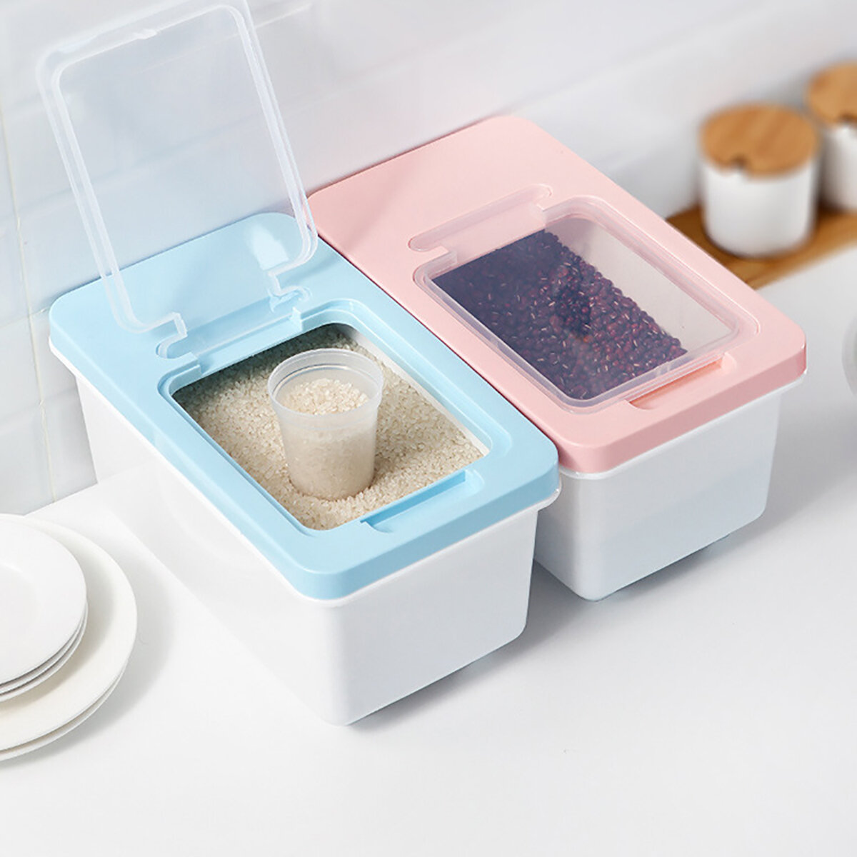 

6/10Kg Multi-Function Rice Storage Box Sealed Insect-Proof Flour Boxes Kitchen Moisture-Proof Bucket