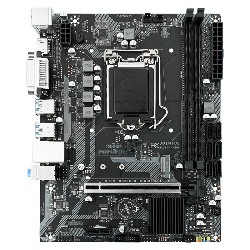 

JGINYUE B250M-VDH Motherboard LGA 1151 Support Intel Core/Pentium i3/i5/i7 6th/7th/8th/9th Series Processor DDR4 64G Mem
