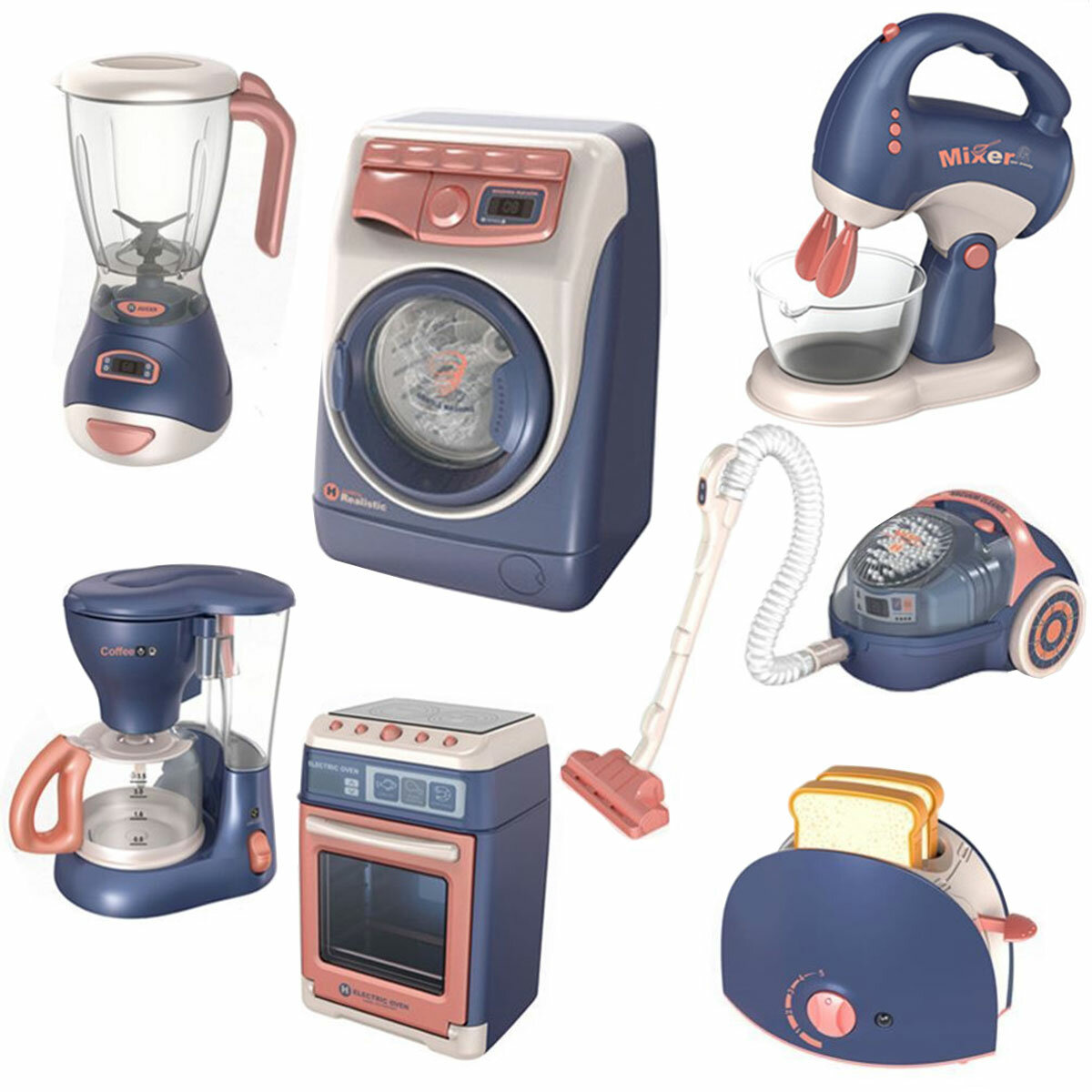 Simulatie Elektrische Leven Huishoudelijke Apparaten Met Licht Geluid Brood Maker Oven Koffiezetappa