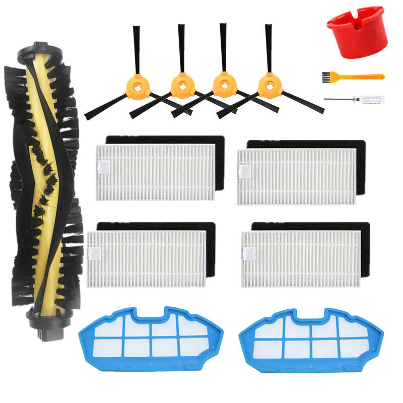 

14pcs Replacements for Ecovacs Deebot N79S N79 Vacuum Cleaner Parts Accessories Main Brush*1 Side Brushes*4 HEPA Filters