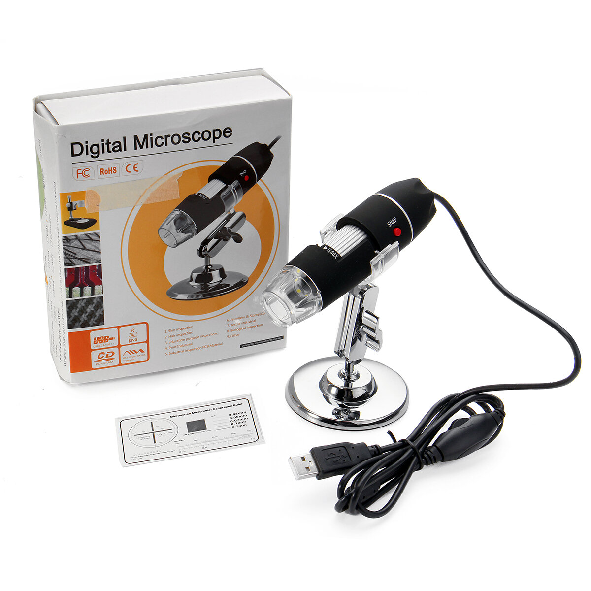 1000x 8 led usb digital microscope endoscope software download
