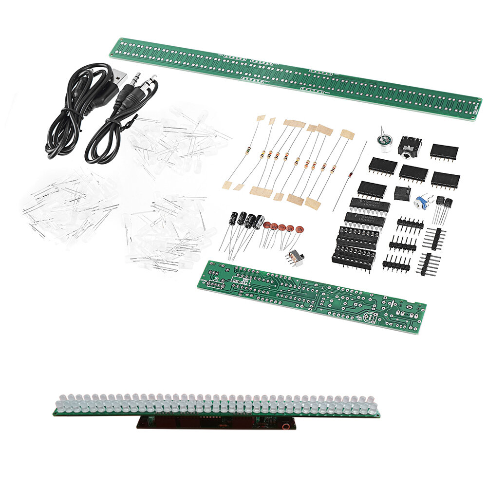 Geekcreit FED-202 DIY Audio Rhythm Light Kit Niveau-indicator Spraakbesturing Audiospectrum Elektron