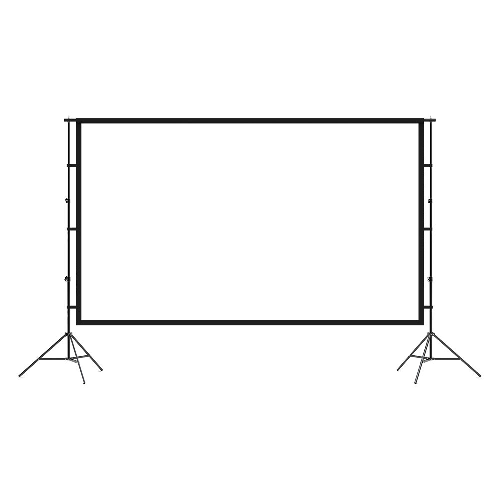 VEIDADZ Simple Projector Screen Tripod Curtain 100/120/150-Inch 16:9 Outdoor Portable FHD Projector 