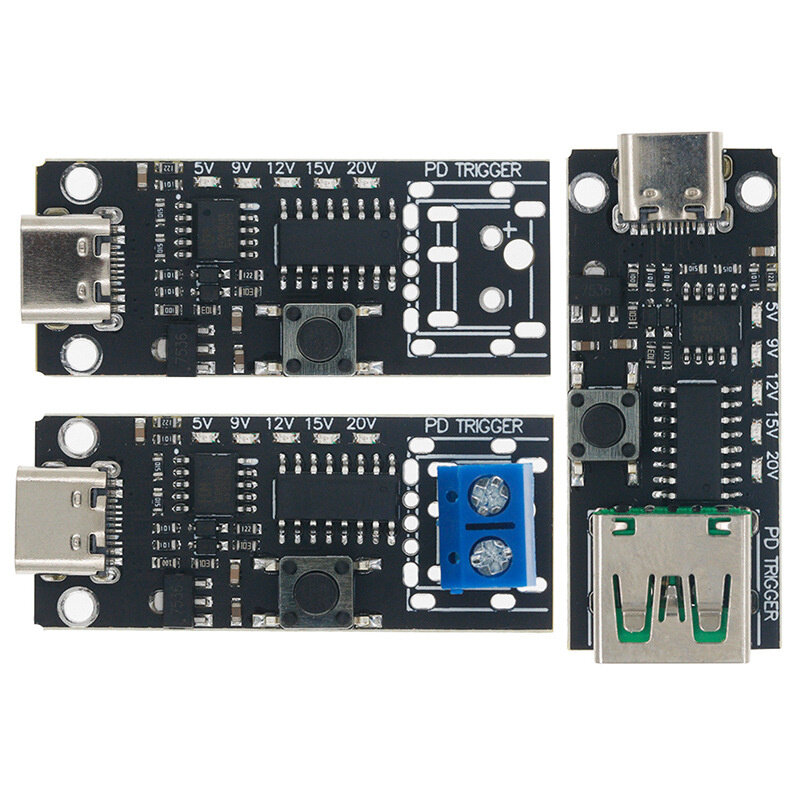 

100W 5A Type-C Fast Charge Trigger Board Module PD/QC Decoy Board Fast Charge USB Type-C PD 2.0 3.0 Power Delivery Boost