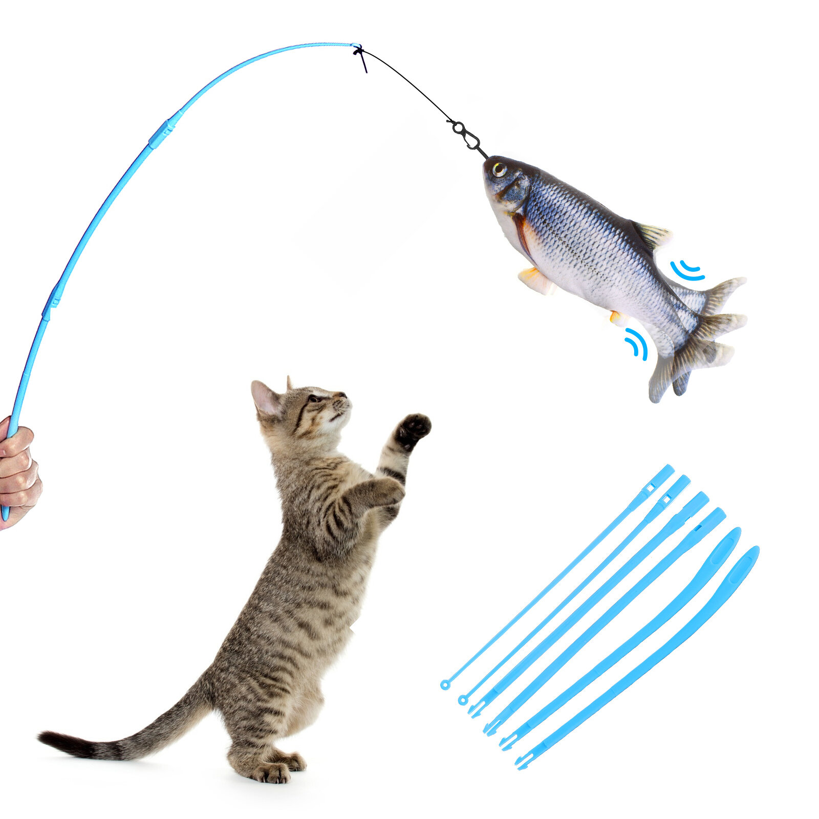 Moving Fish Cat Toy Soft and Comfortable Plush Material Easy to Clean Enhancing Interaction with Pets