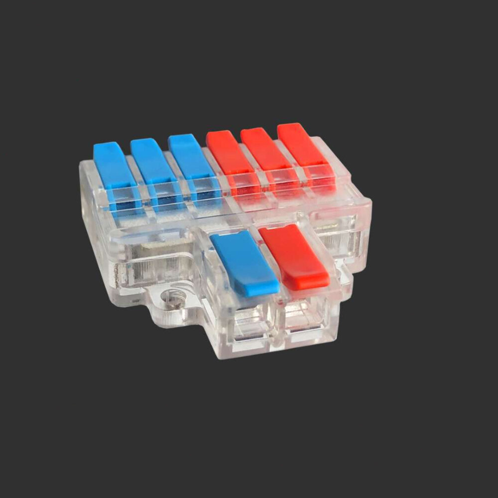 LT-626/LT-626T Wire Connector 2 In 6 Out 0.5-6mm? Wire Splitter Terminal Block Compact Wiring Cable 