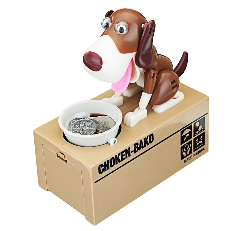 

Creative Cute Robotic Собака Модель Piggy Монета Банк Деньги Сохранить Pot Коробка