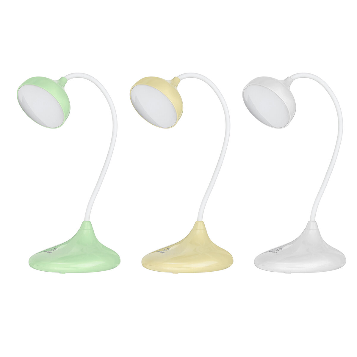 360? Rotating LED Desk Lamp Eye-caring Table Lamps with USB Charging Port 3 Brightness Levels Touch 