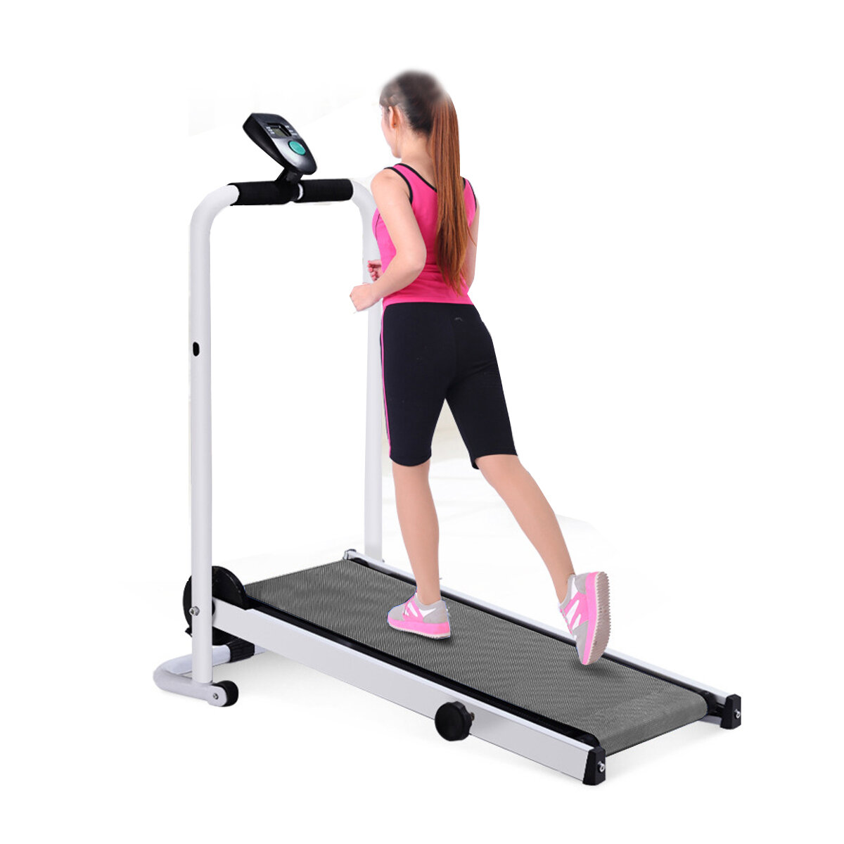 

LED Display Portable 90° Folding Treadmill With Wheels Home Multifunction Fitness Sport Running Machine