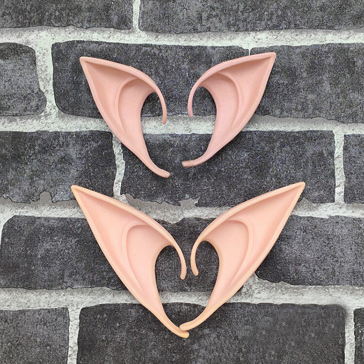Mysterious Angel Elf Ears fairy Cosplay Accessories LARP Halloween Party Latex Soft Pointed Prosthet