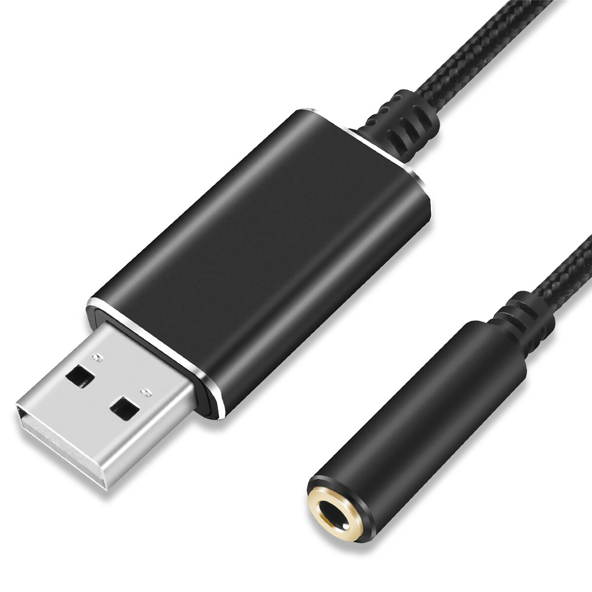 SONGFUL USB naar 3.5mm Externe Geluidskaart Desktop Notebook Audio Interface Hoofdtelefoon Microfoon
